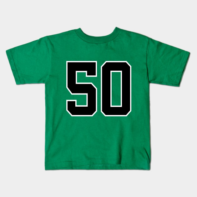 Number 50 Kids T-Shirt by colorsplash